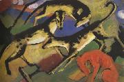 Franz Marc Playing Dogs (mk34) Spain oil painting artist